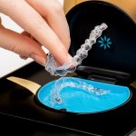 Sydney, Australia, 2021 08 23 Invisalign Aligners In A Storage Carry Case. Invisible Braces. Clear Teeth Straighteners. Clear Plastic Bracers